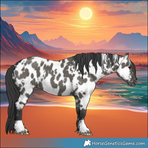 Horse Color:White Spotted Grullo Near Leopard 