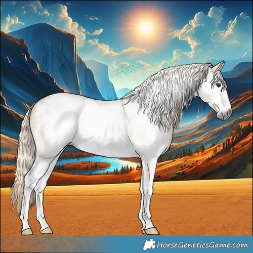 Horse Color:Gray Chocolate Palomino Dun Sabino 