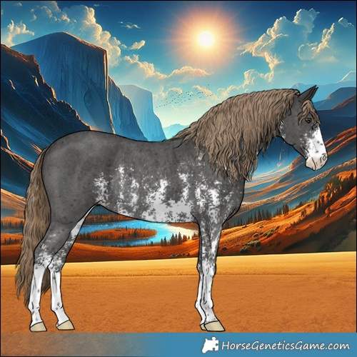 Horse Color:Liver Chestnut Sabino Rabicano 