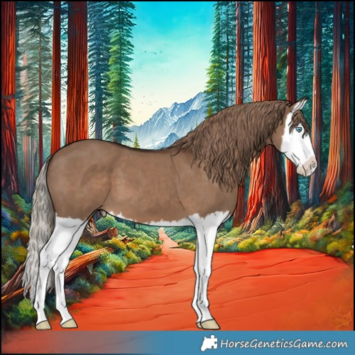 Horse Color:White Spotted Liver Red Dun Splash 