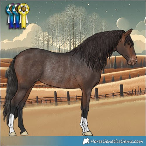 Horse Color:Brown Varnish Rabicano 