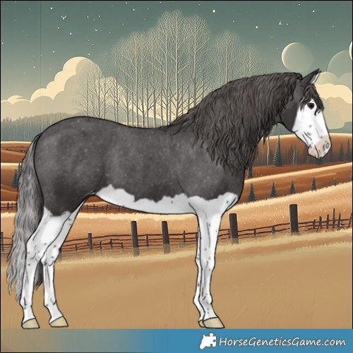 Horse Color:Smoky Black Splash Appaloosa 