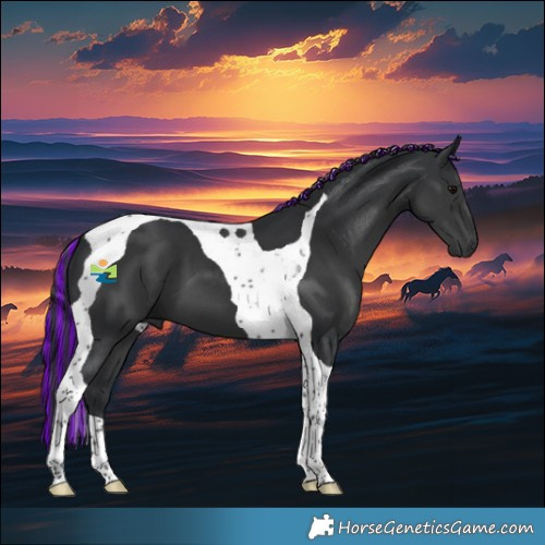 Horse Color:Painted Black Tobiano 