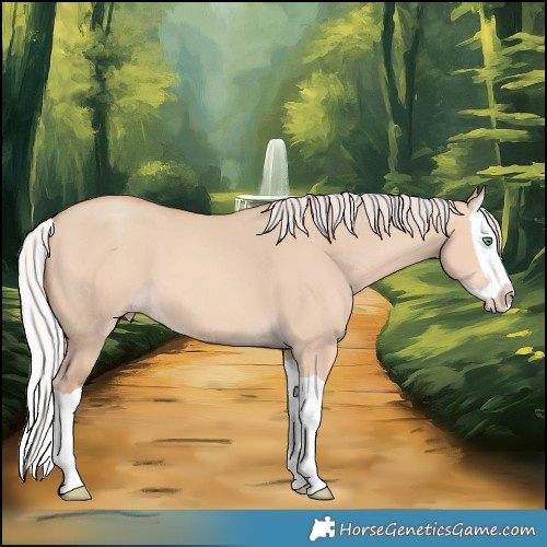 Horse Color:Silver Amber Champagne Dun Splash 