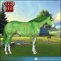 Horse Color:Watercolor Grullo Sabino Brindle 