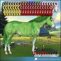 Horse Color:Watercolor Grullo Sabino Brindle 