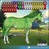 Horse Color:Watercolor Grullo Sabino Brindle