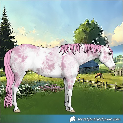 Horse Color:Watercolor Brown Ice Dun Sabino 