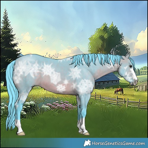 Horse Color:Watercolor Brown Ice Dun Mushroom Brindle 