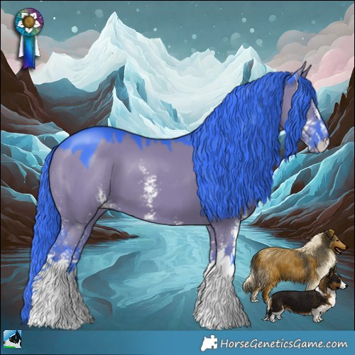 Horse Color:Watercolor Grullo Sabino