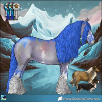 Horse Color:Watercolor Grullo Sabino 