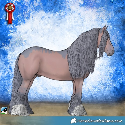 Horse Color:Watercolor Grullo Mushroom 