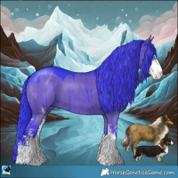 Horse Color:Watercolor Grullo Sabino Brindle 