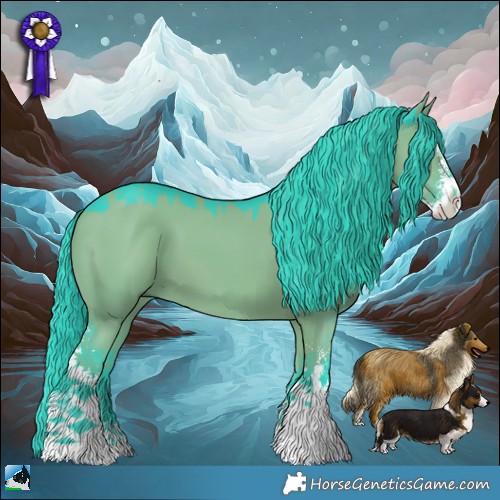 Horse Color:Watercolor Grullo Sabino 