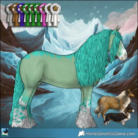 Horse Color:Watercolor Grullo Sabino 