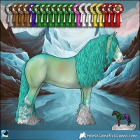 Horse Color:Watercolor Grullo Sabino