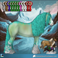 Horse Color:Watercolor Grullo Sabino