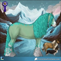 Horse Color:Watercolor Grullo Sabino 