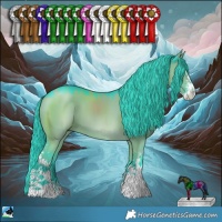 Horse Color:Watercolor Grullo Sabino