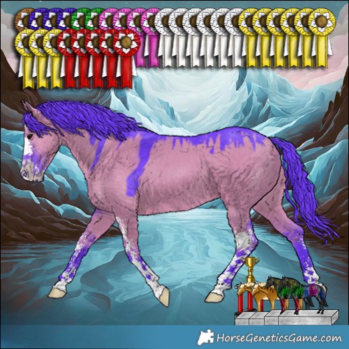Horse Color:Watercolor Grullo Sabino