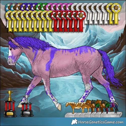 Horse Color:Watercolor Grullo Sabino