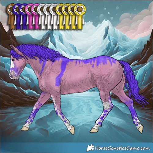 Horse Color:Watercolor Grullo Sabino