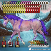 Horse Color:Watercolor Grullo Sabino 