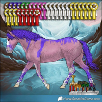 Horse Color:Watercolor Grullo Sabino 