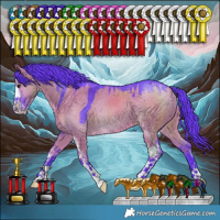 Horse Color:Watercolor Grullo Sabino