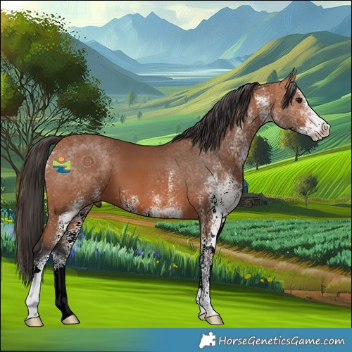 Horse Color:White Spotted Bay 