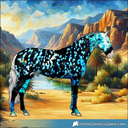 Horse Color:White Spotted Palomino Pearl Dun Blanket 