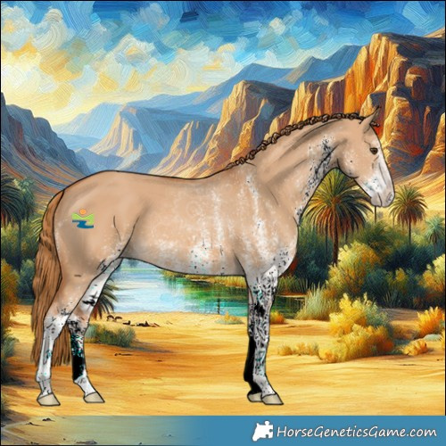 Horse Color:White Spotted Red Dun 