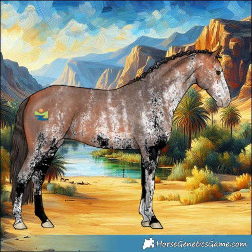 Horse Color:White Spotted Bay 