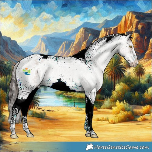 Horse Color:White Spotted Liver Red Dun Appaloosa 