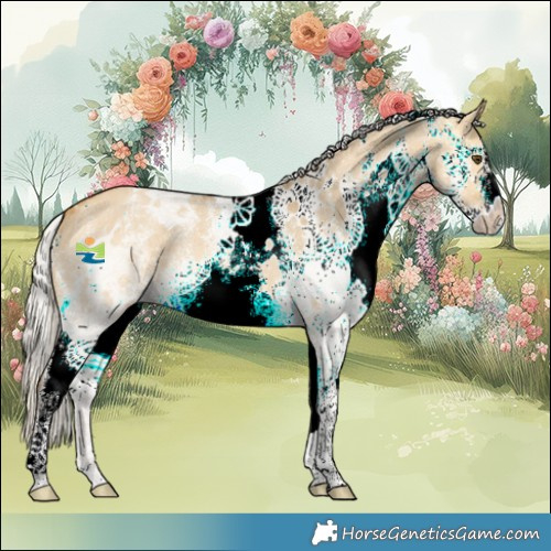Horse Color:White Spotted Silver Buckskin Dun 