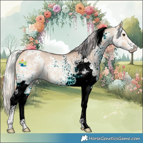 Horse Color:White Spotted Silver Bay Dun 