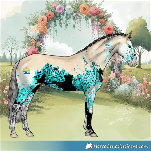 Horse Color:White Spotted Buckskin Splash 