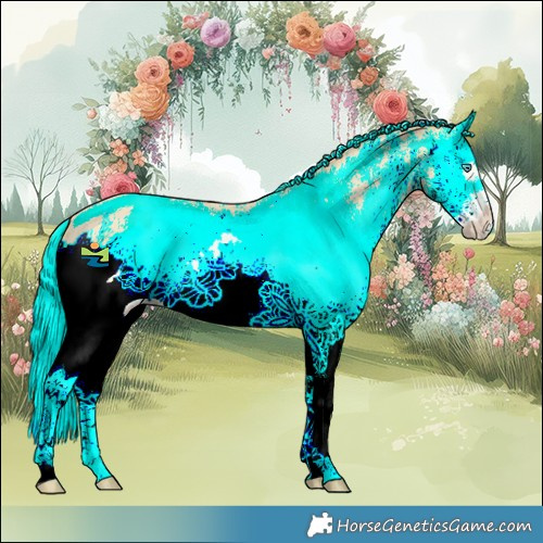 Horse Color:White Spotted Palomino Pearl Splash 