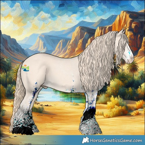 Horse Color:White Spotted Perlino