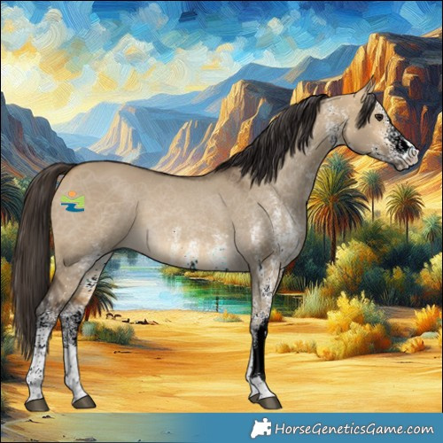 Horse Color:White Spotted Buckskin Dun 