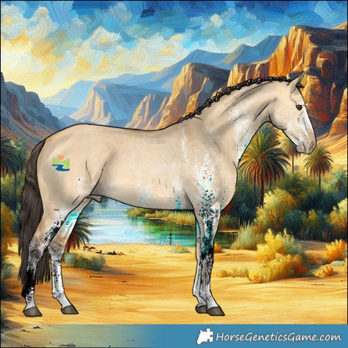 Horse Color:White Spotted Buckskin Dun 