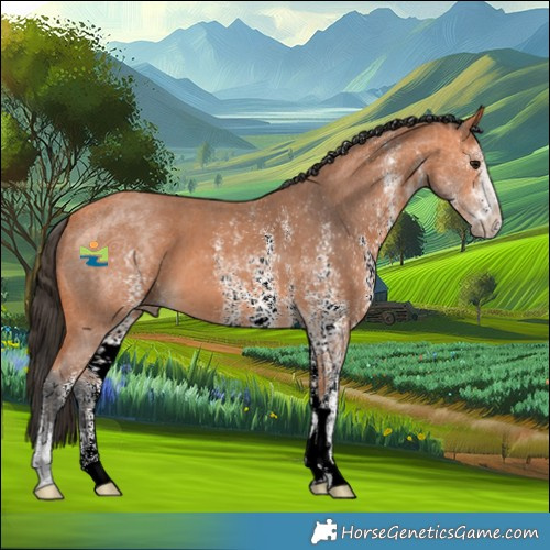 Horse Color:White Spotted Bay 