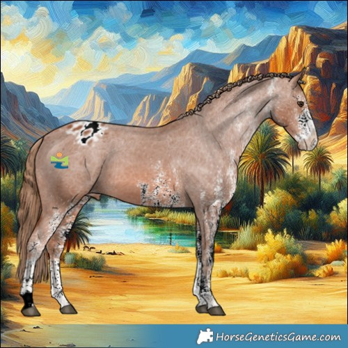Horse Color:White Spotted Chestnut Appaloosa 