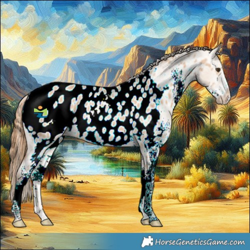 Horse Color:White Spotted Red Dun Near Leopard 