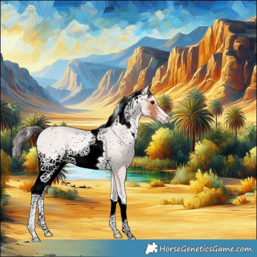 Horse Color:White Spotted Bay 