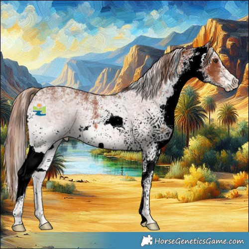 Horse Color:White Spotted Chestnut Appaloosa 