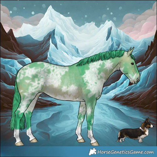 Horse Color:Watercolor Brown Ice Dun Rabicano 