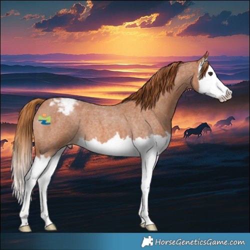 Horse Color:Red Roan Splash Varnish 