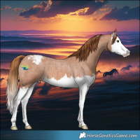 Horse Color:Red Roan Splash Appaloosa 