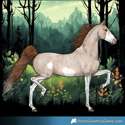 Horse Color:Red Dun Roan Splash Frame Rabicano 